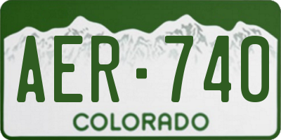 CO license plate AER740