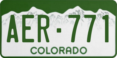 CO license plate AER771