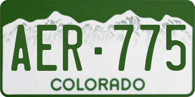 CO license plate AER775