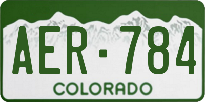CO license plate AER784