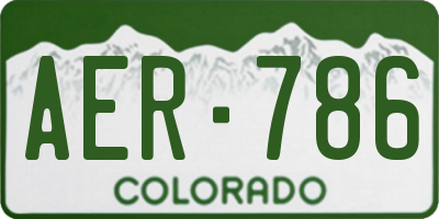 CO license plate AER786