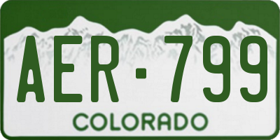 CO license plate AER799