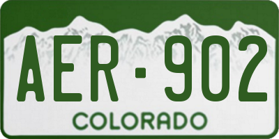 CO license plate AER902