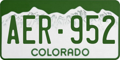 CO license plate AER952