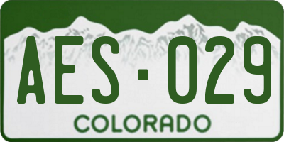 CO license plate AES029