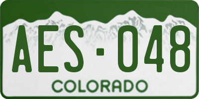 CO license plate AES048