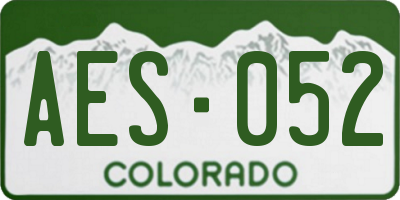 CO license plate AES052