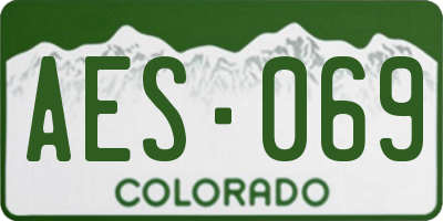 CO license plate AES069