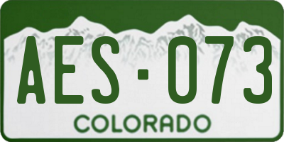 CO license plate AES073