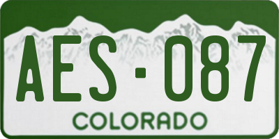 CO license plate AES087