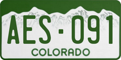 CO license plate AES091