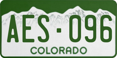 CO license plate AES096