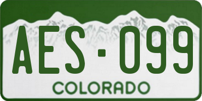 CO license plate AES099