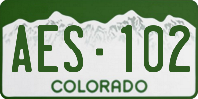 CO license plate AES102