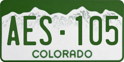 CO license plate AES105