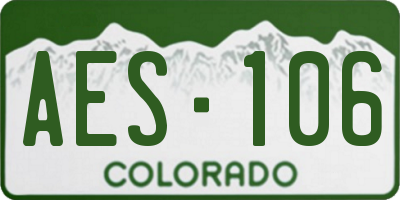 CO license plate AES106