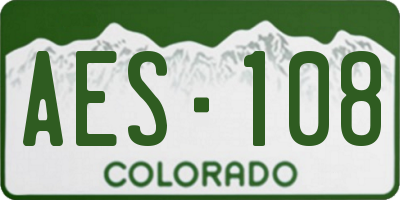CO license plate AES108