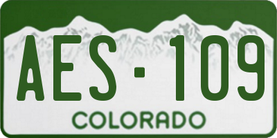 CO license plate AES109