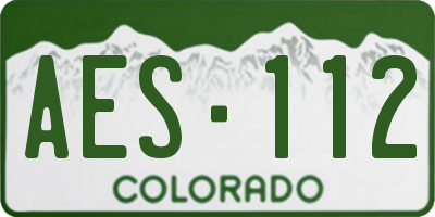 CO license plate AES112