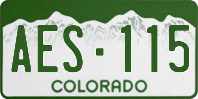CO license plate AES115
