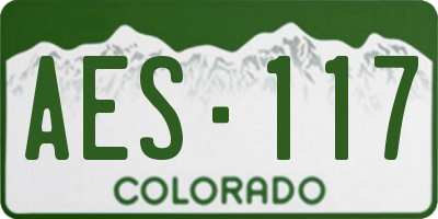 CO license plate AES117