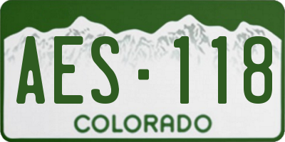 CO license plate AES118