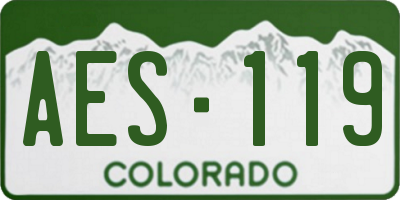CO license plate AES119