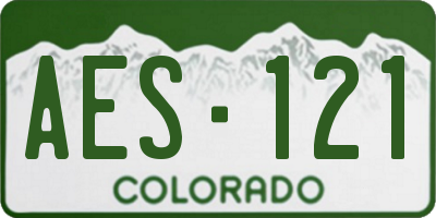 CO license plate AES121