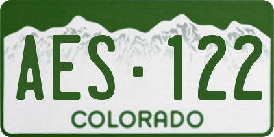 CO license plate AES122