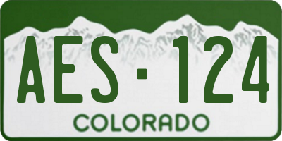 CO license plate AES124