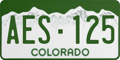 CO license plate AES125