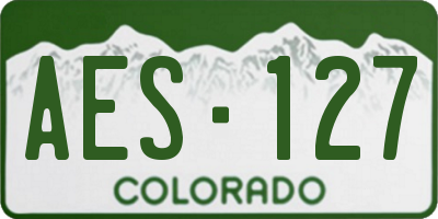 CO license plate AES127