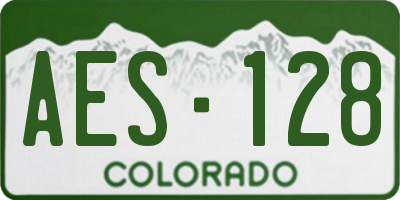 CO license plate AES128