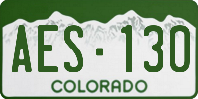 CO license plate AES130