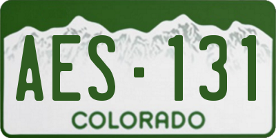 CO license plate AES131