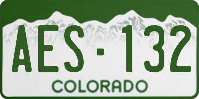 CO license plate AES132