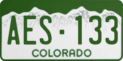 CO license plate AES133