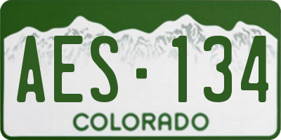 CO license plate AES134