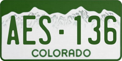 CO license plate AES136