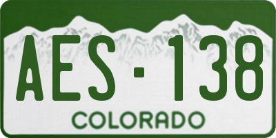 CO license plate AES138