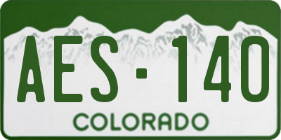 CO license plate AES140