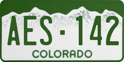 CO license plate AES142