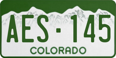 CO license plate AES145