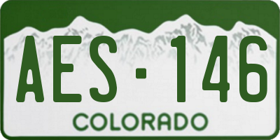 CO license plate AES146