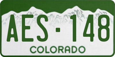 CO license plate AES148
