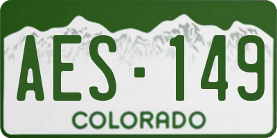 CO license plate AES149