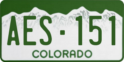 CO license plate AES151