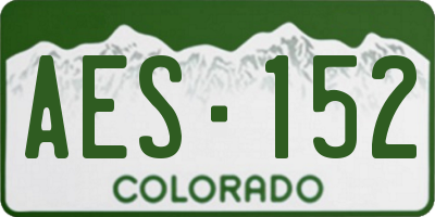 CO license plate AES152