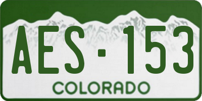 CO license plate AES153