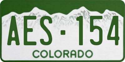 CO license plate AES154